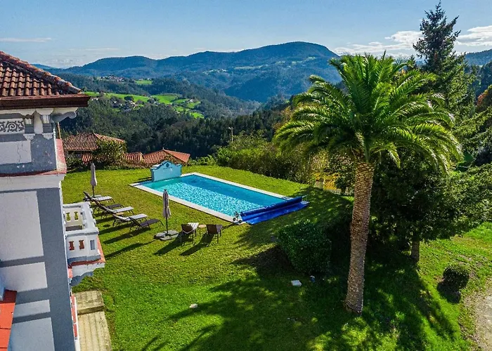 Villa Con Piscina Alicia La Perla Indiana Salas (Asturias)